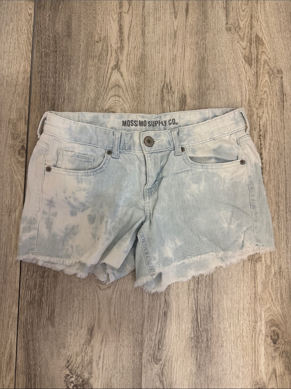 Mossimo Supply Co. Light Blue Tie-Dye Denim Shorts